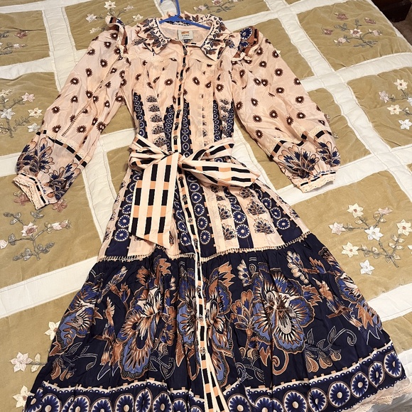 Farm Rio Cream Midi Dress - Picture 3 of 8